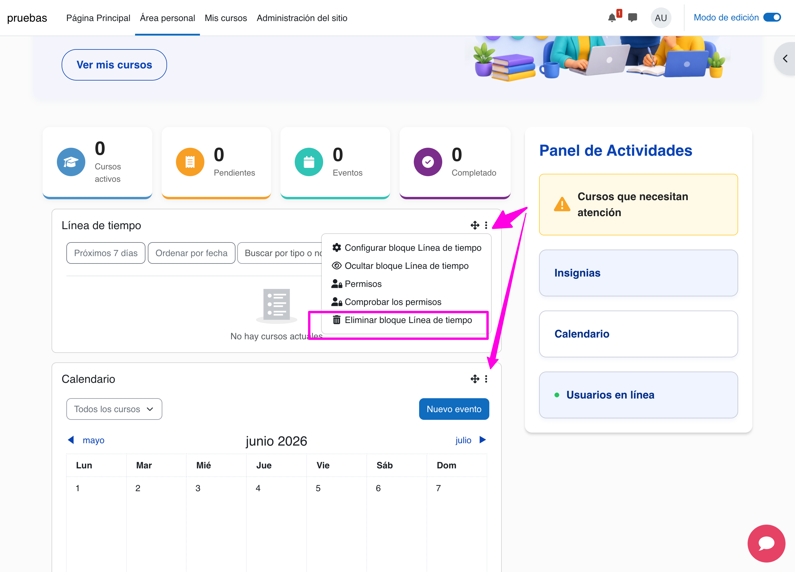 Default dashboard admin
